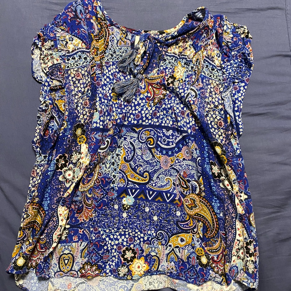 Knox rose blouse, blue